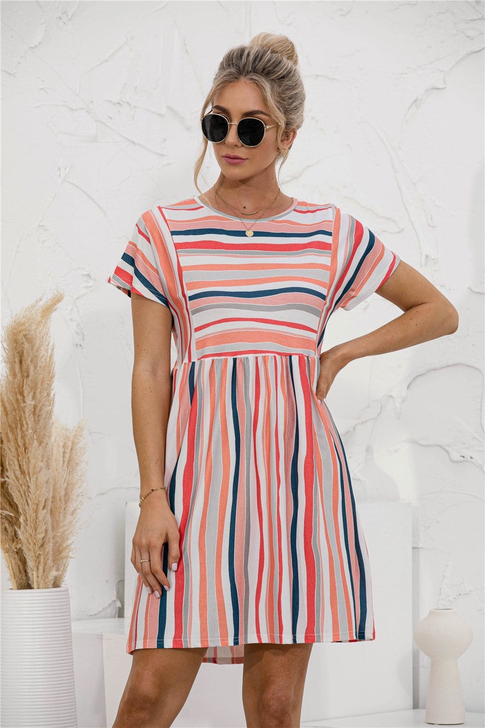 Vestido túnica de rayas