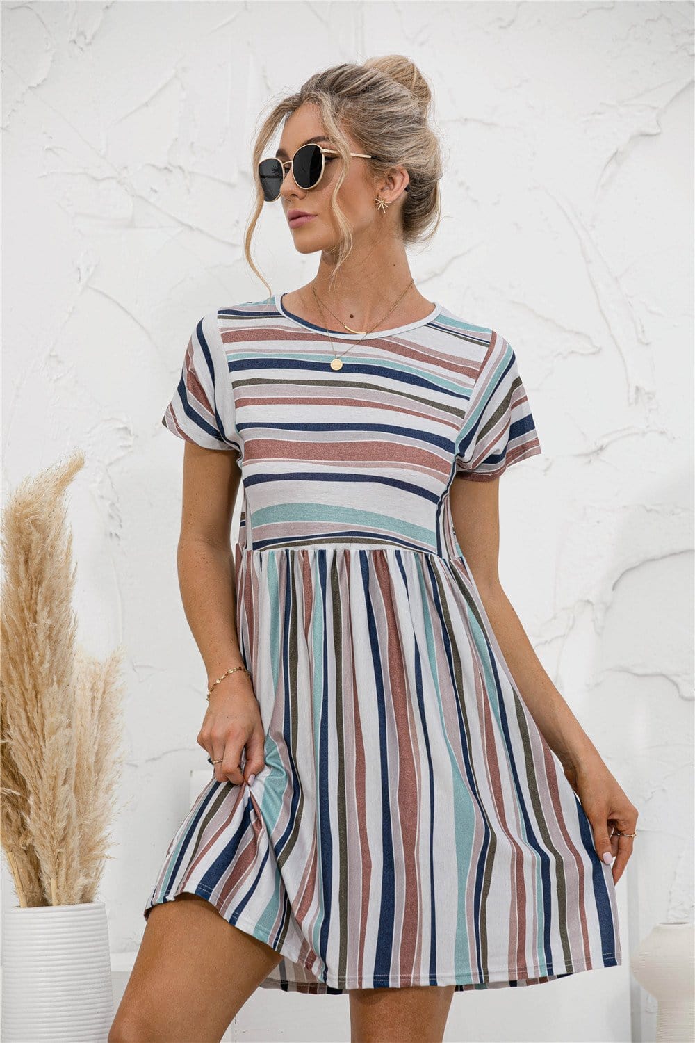 Vestido túnica de rayas