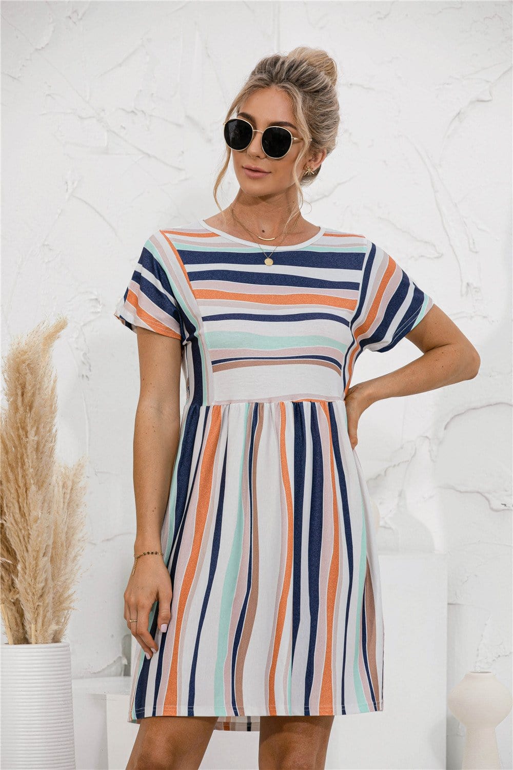 Vestido túnica de rayas