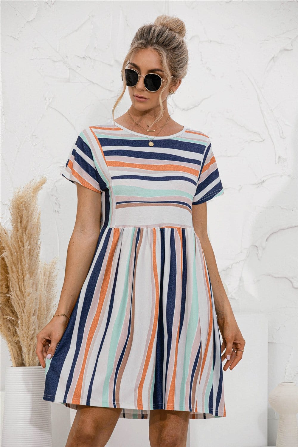 Vestido túnica de rayas