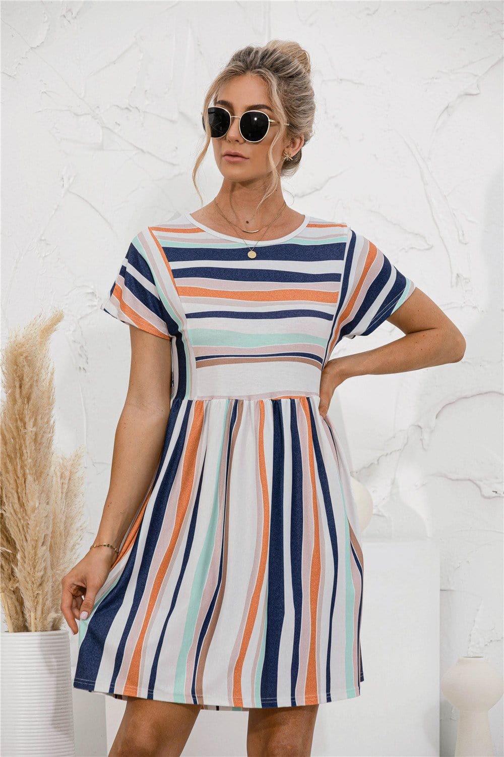 Vestido túnica de rayas