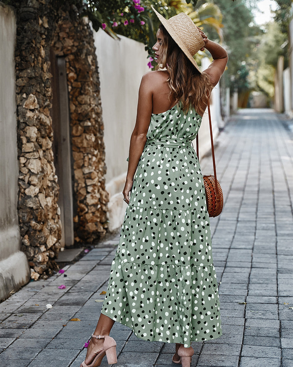 Art Deco Soft Dot Dress