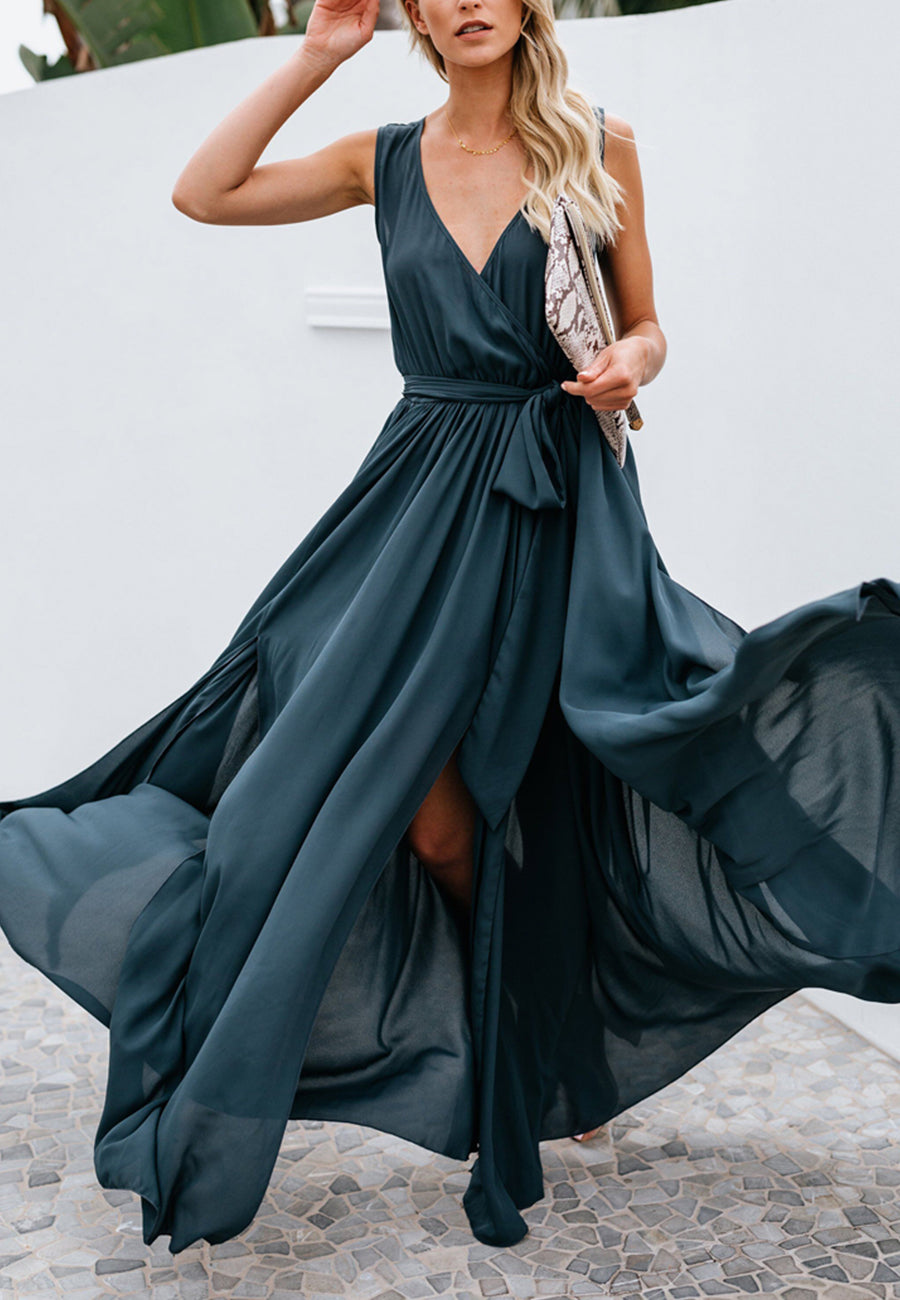 Summer Flow Tie Waist Dress