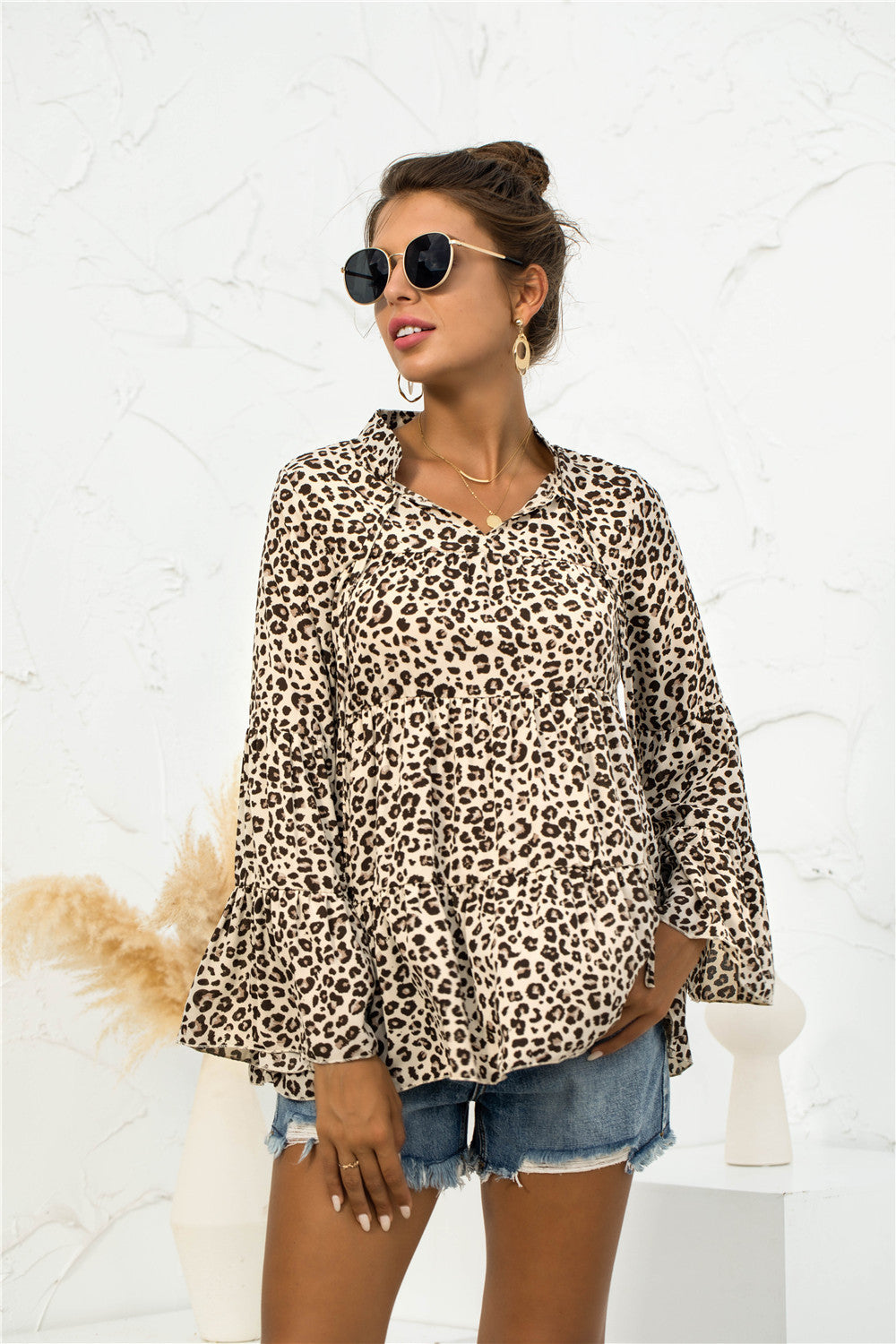 Blusa ligera con estampado animal