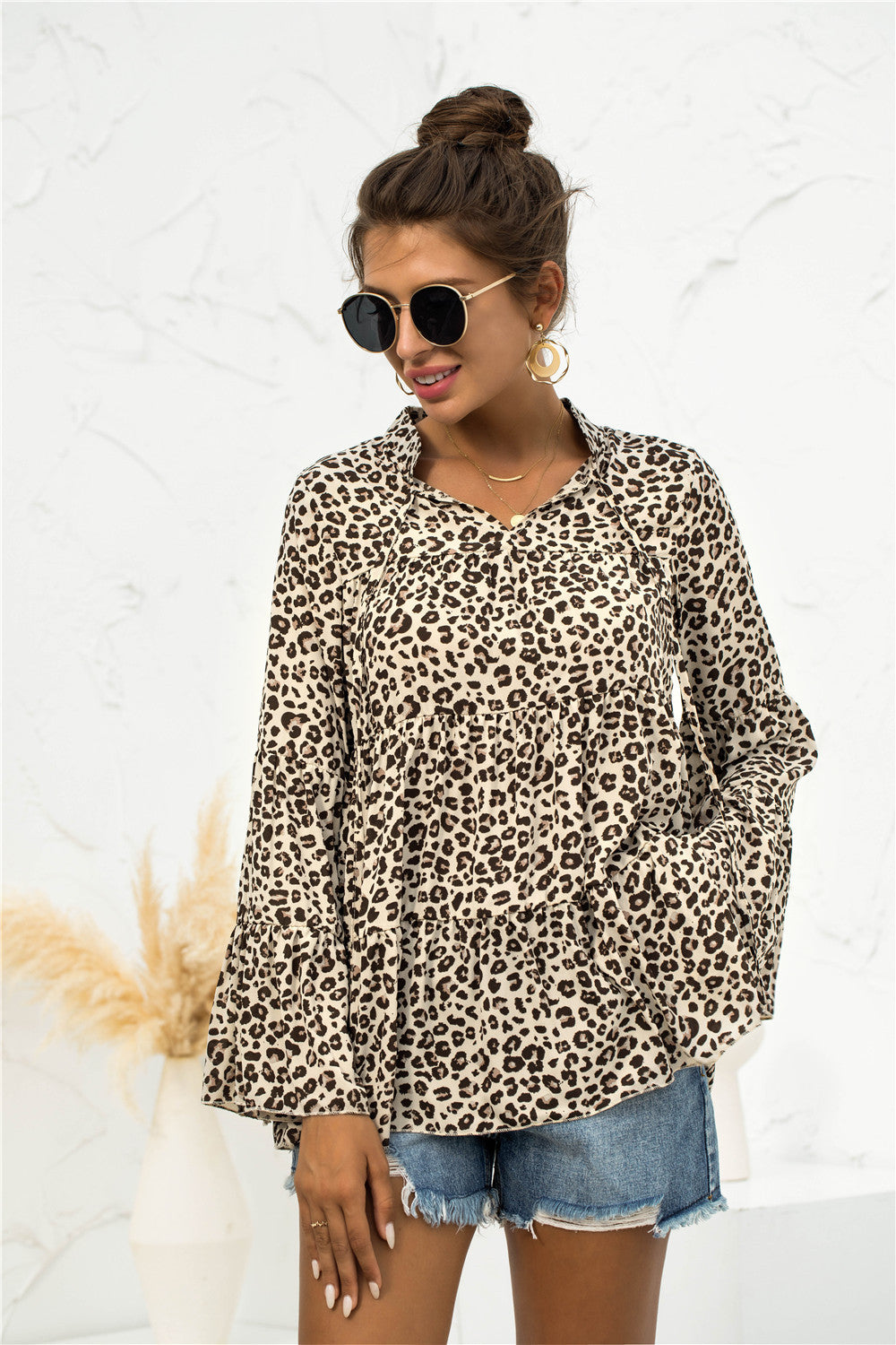 Blusa ligera con estampado animal