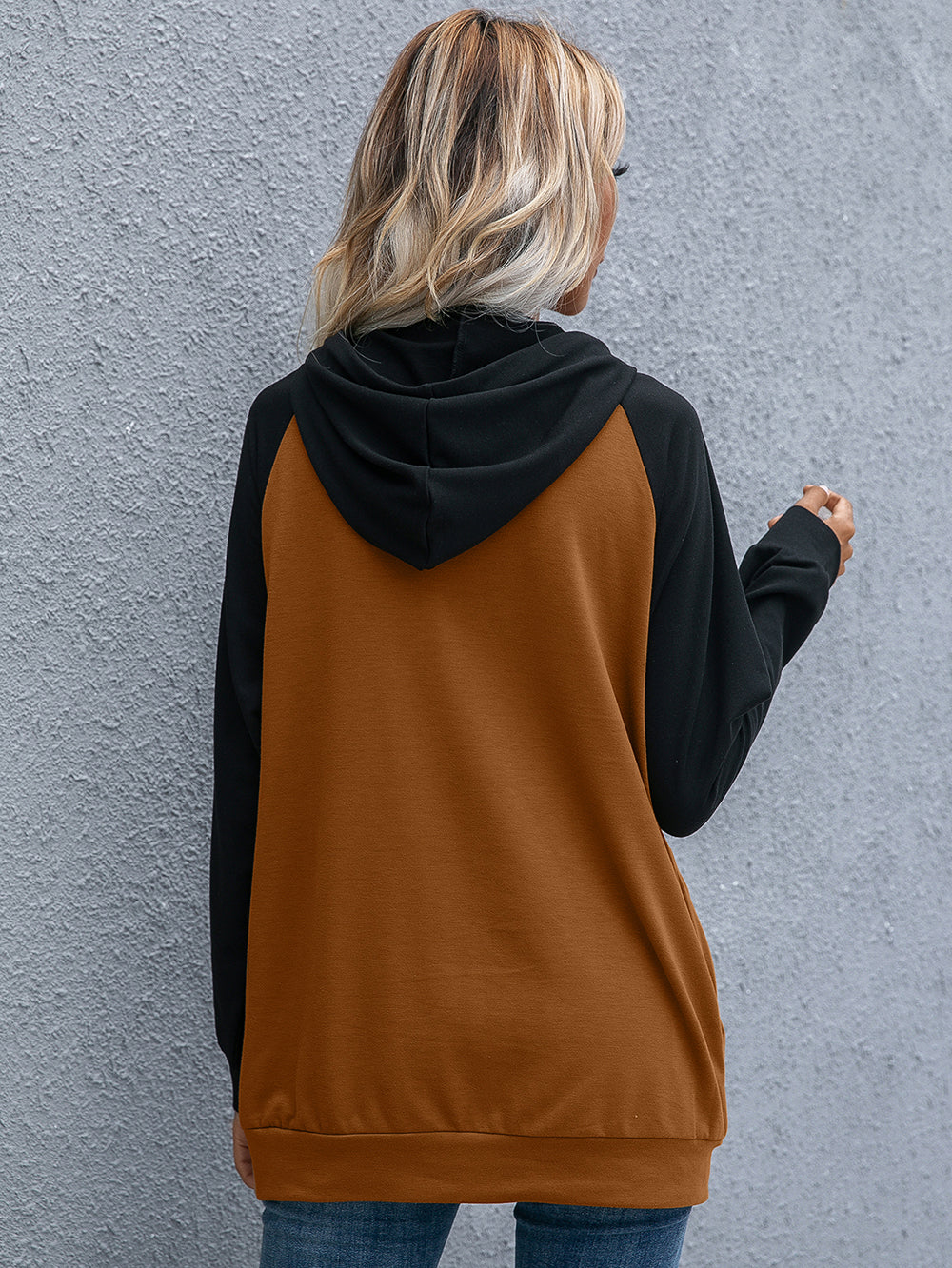 Sudadera con capucha de béisbol de manga larga