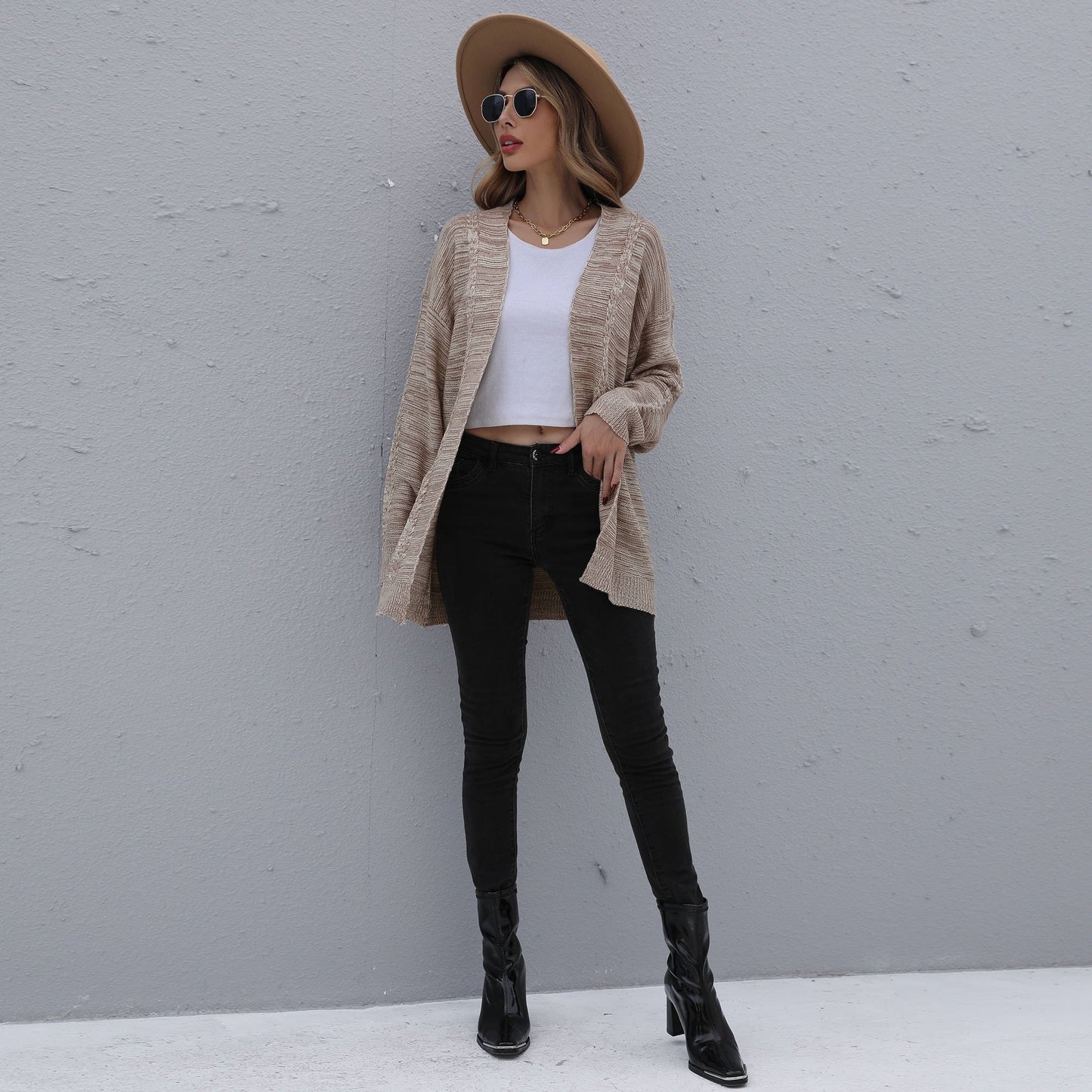 Cable Knit Detail Cardigan
