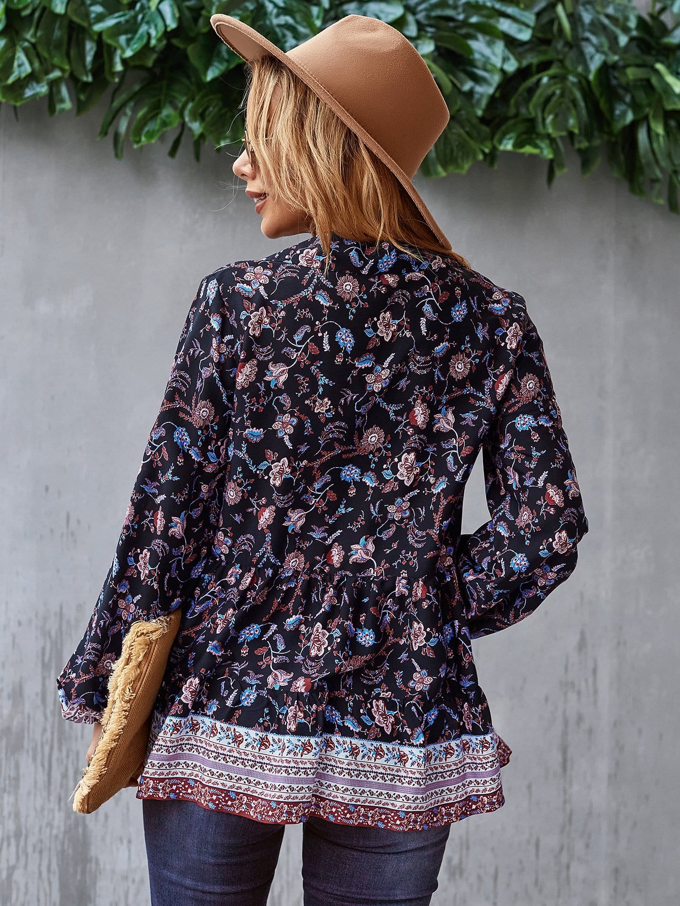 Floral Boho Button Down Blouse
