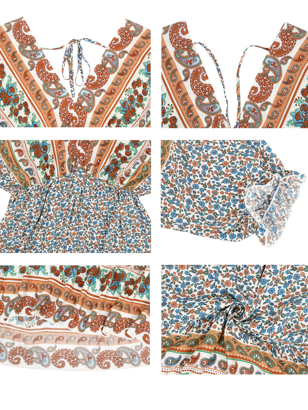 Mixed Print Asymmetrical Hem Dress