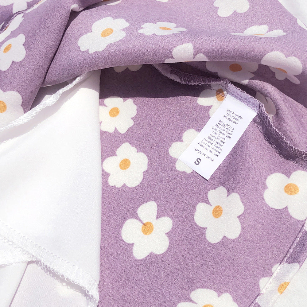 Minifalda lencero con estampado floral