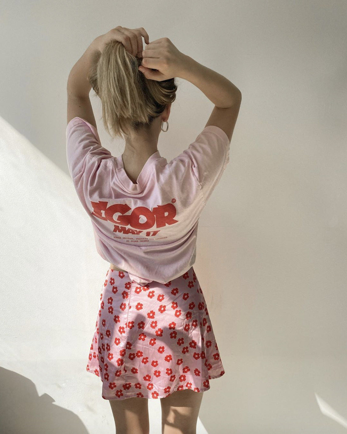 Minifalda lencero con estampado floral