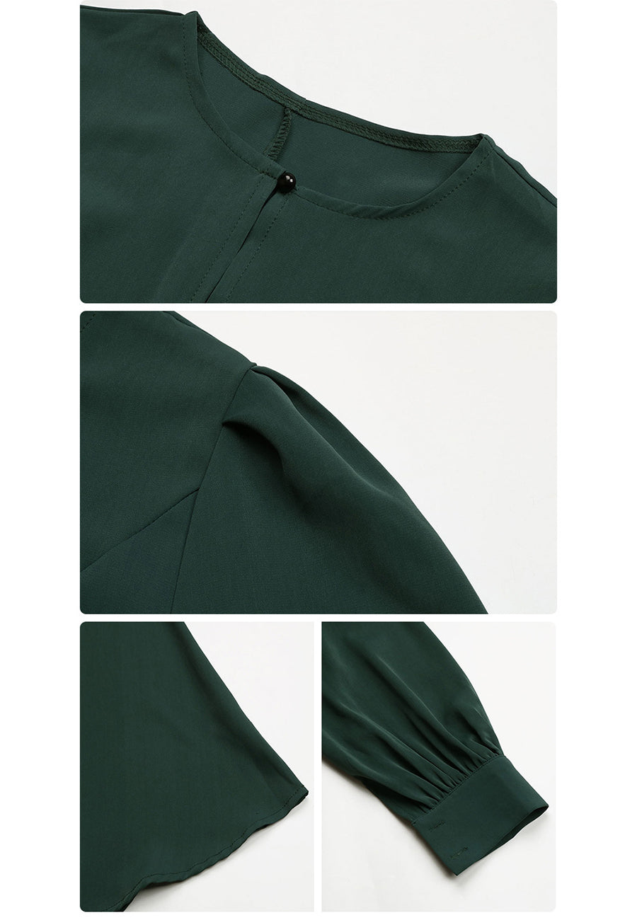 Vestido liso con escote tipo cerradura