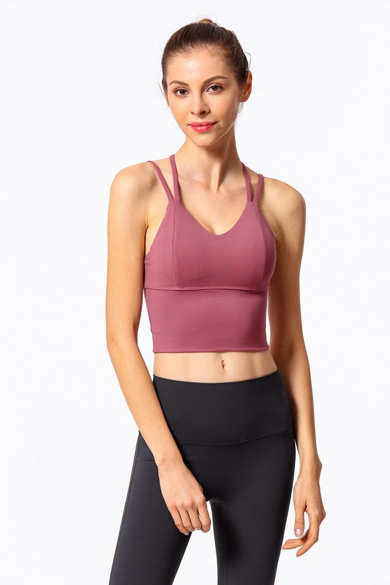 Crossing Back Straps Active Bra Tank