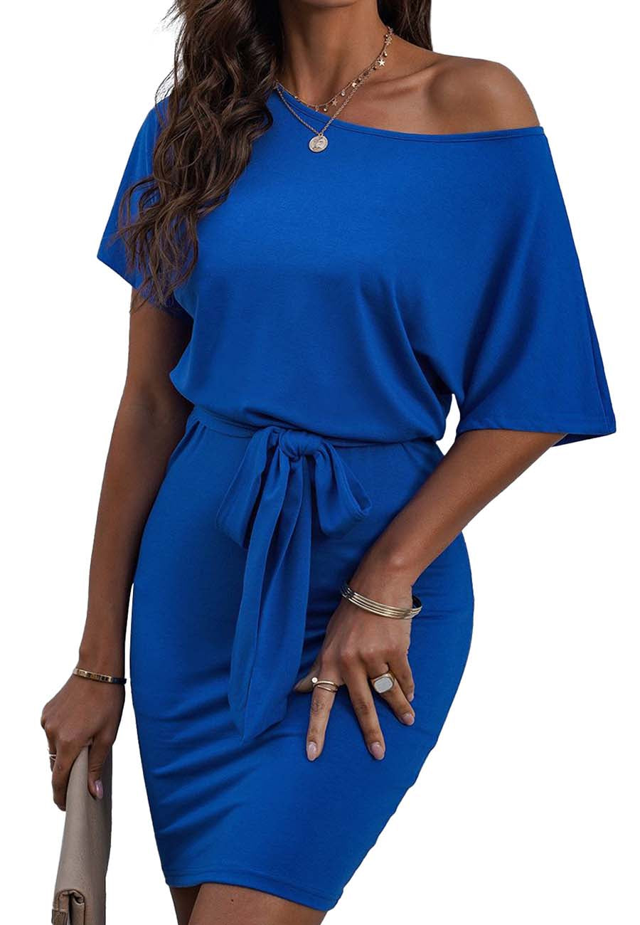 Vestido tubo de color liso