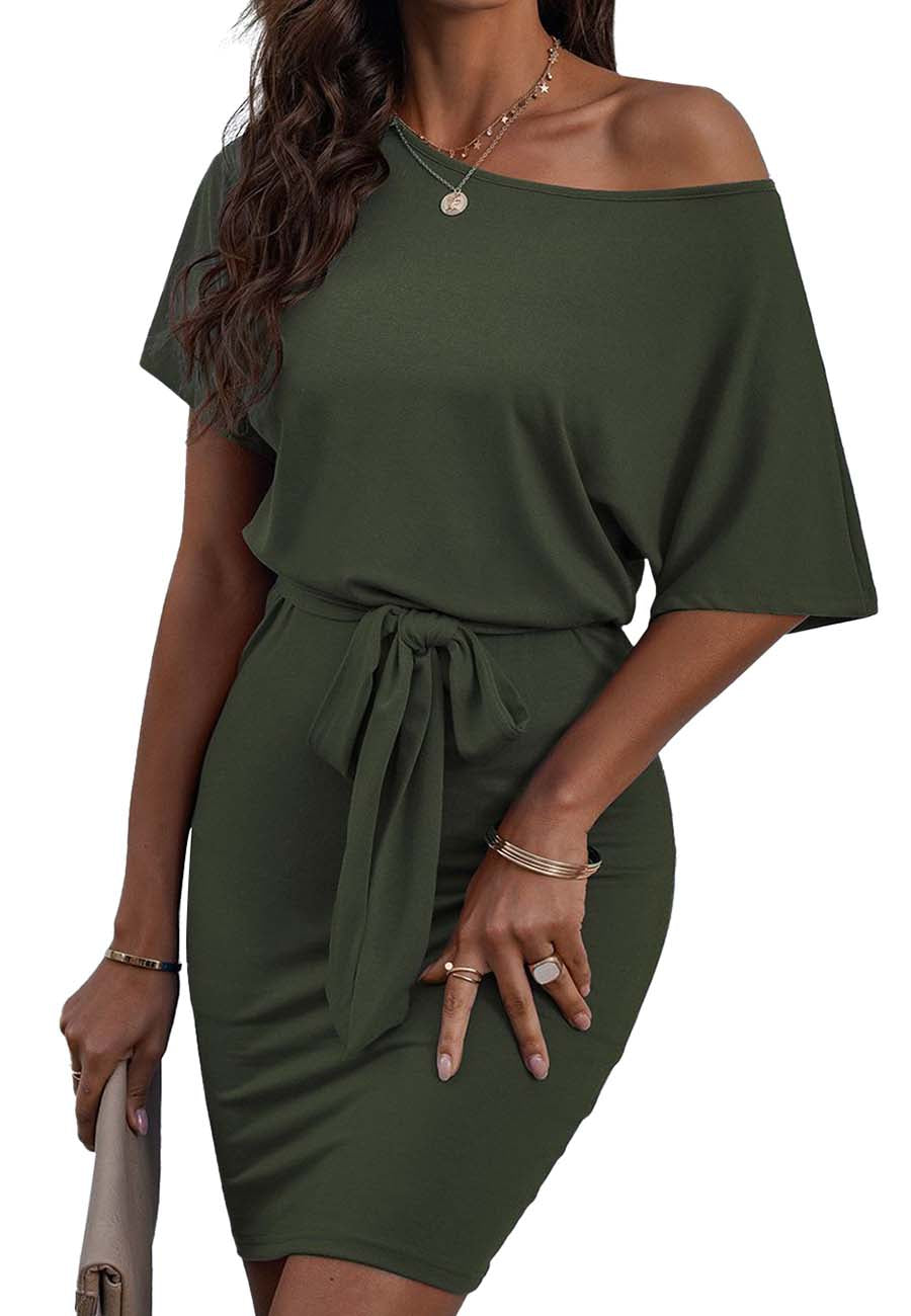 Vestido tubo de color liso