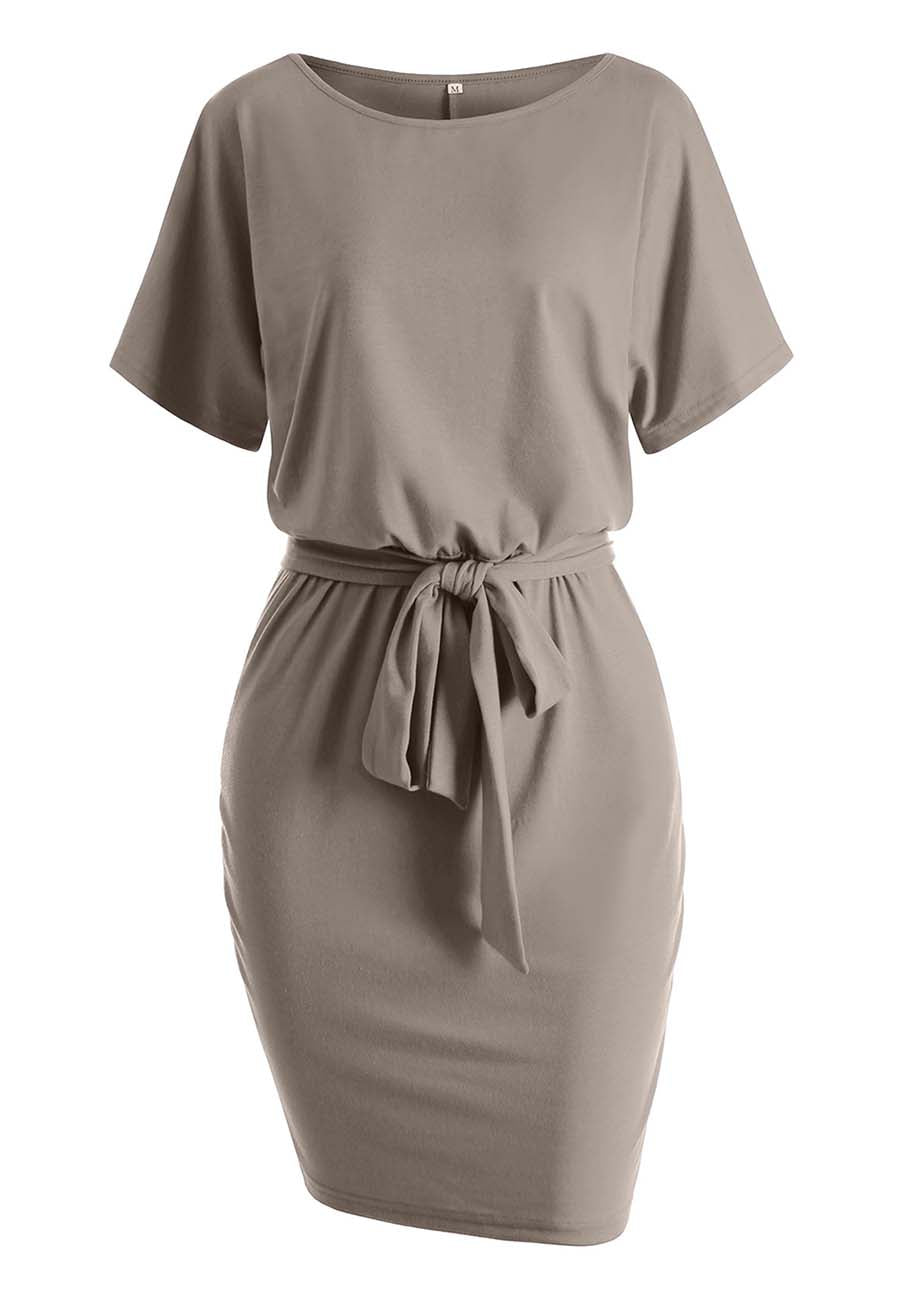 Vestido tubo de color liso