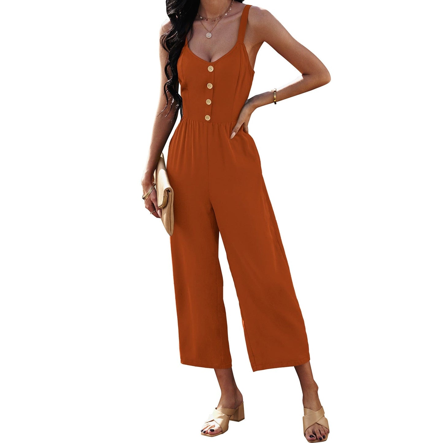 Tie Back Culottes Jumpsuit