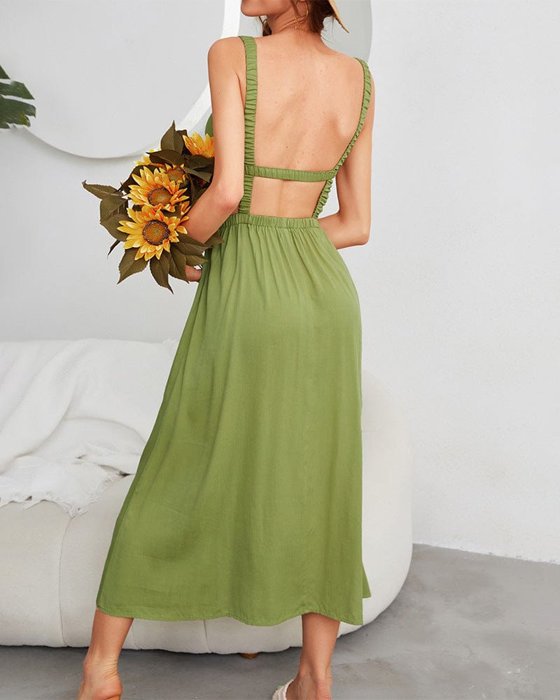 Vestido sexy con espalda lisa