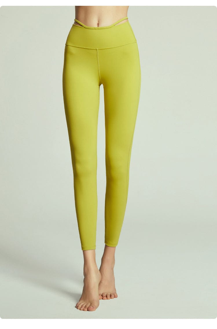 Leggings con tirantes finos en la cintura en V