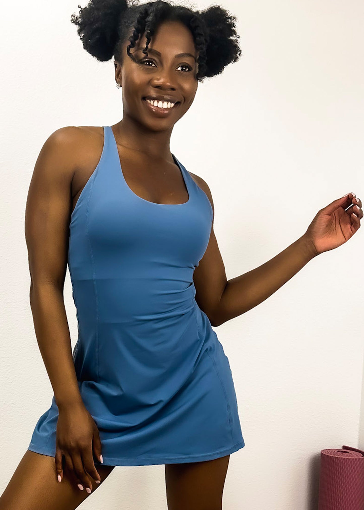 Crossing Back Straps Mini Exercise Dress