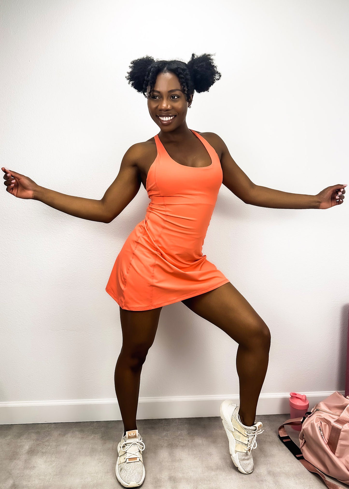 Crossing Back Straps Mini Exercise Dress