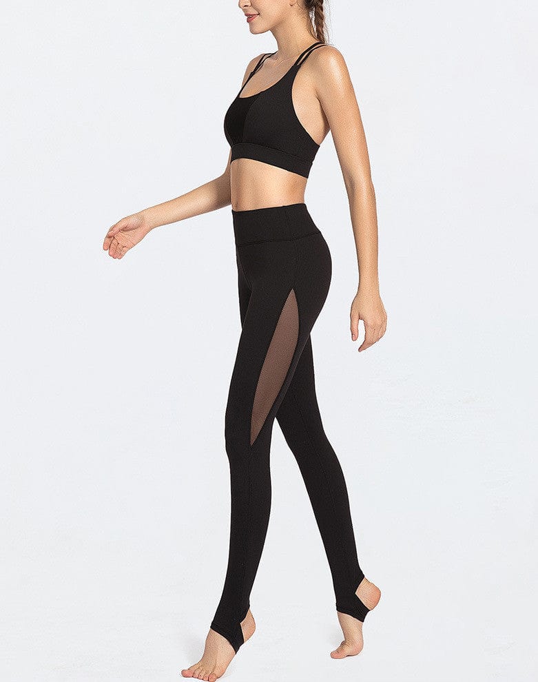 Mesh Paneling Strappy Two Piece Set