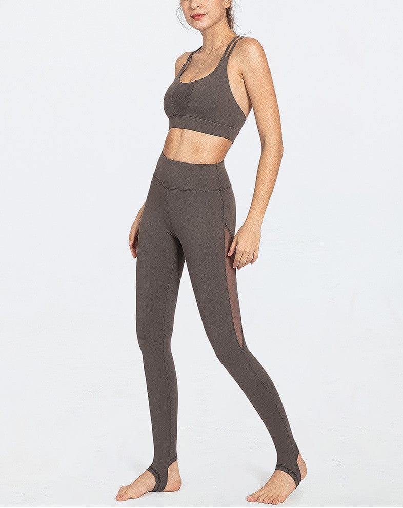 Mesh Paneling Strappy Two Piece Set