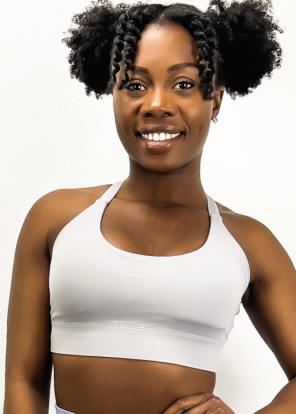 Ribbed Scoop Neck Thin Tank Sports Bra