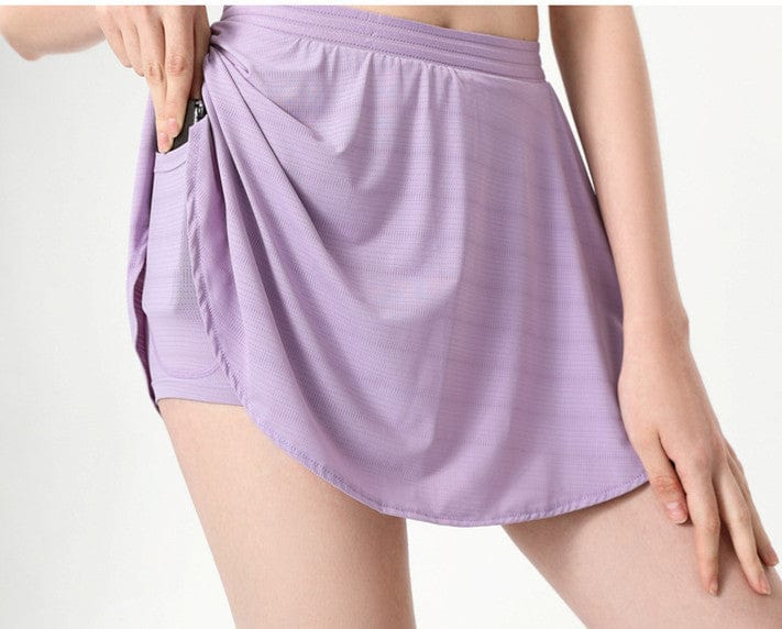 Falda pantalón activa holgada con volantes
