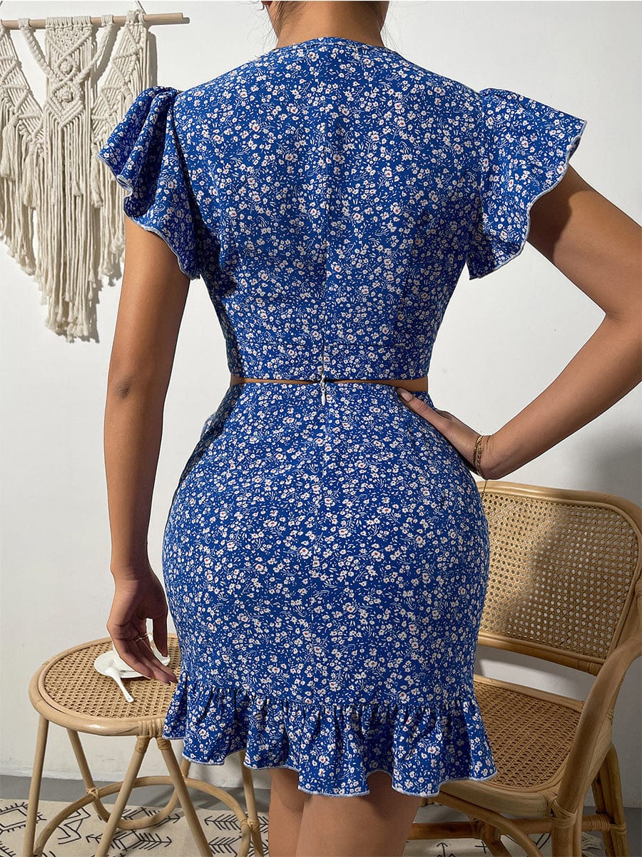 Coordinaciones con volantes y estampado floral