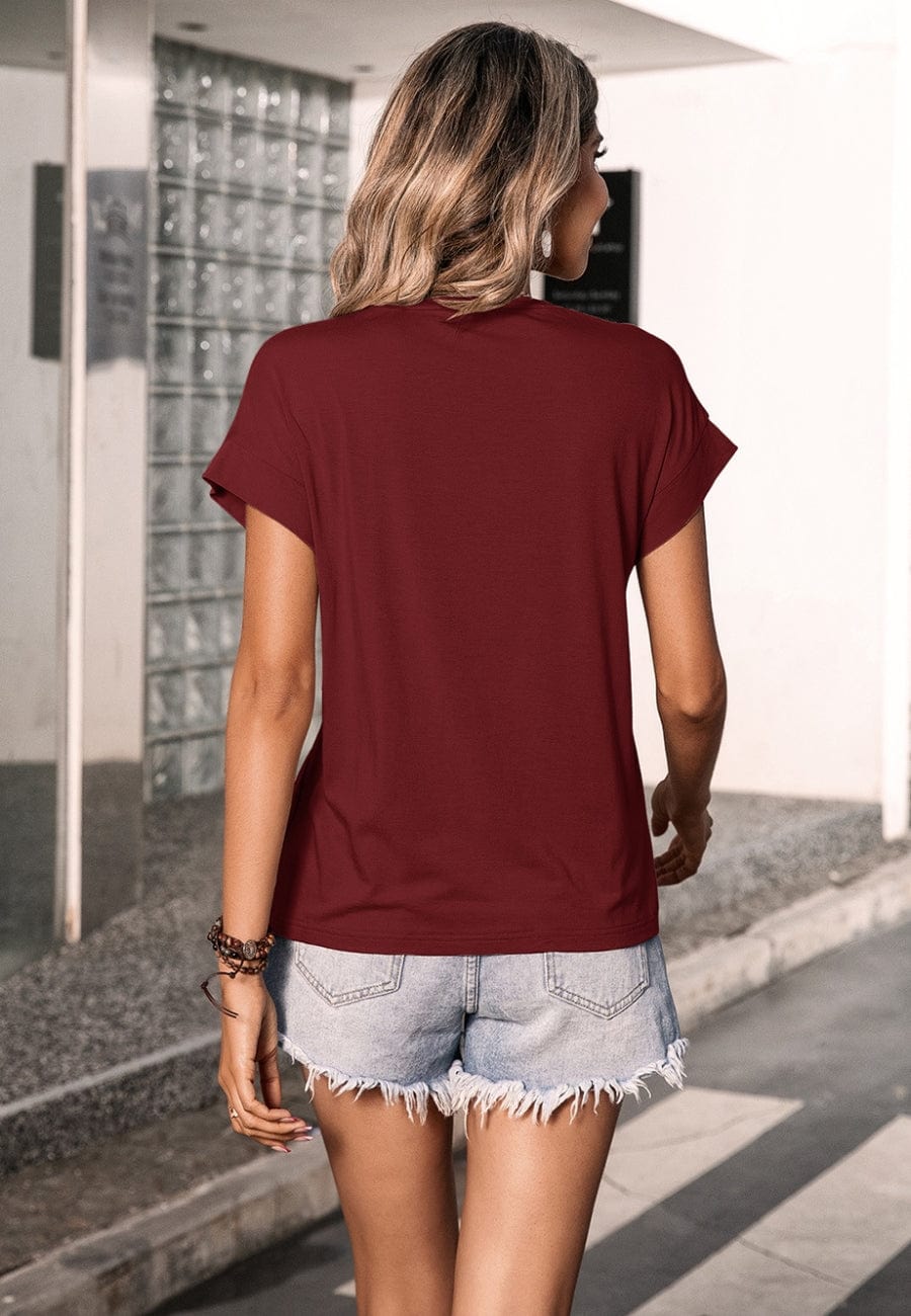 Camiseta con estampado de leopardo y cuadros