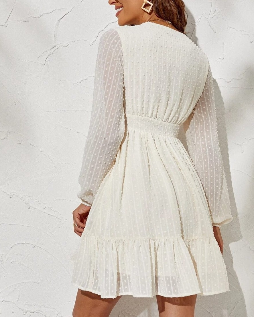 Vestido con estampado de lunares suizos
