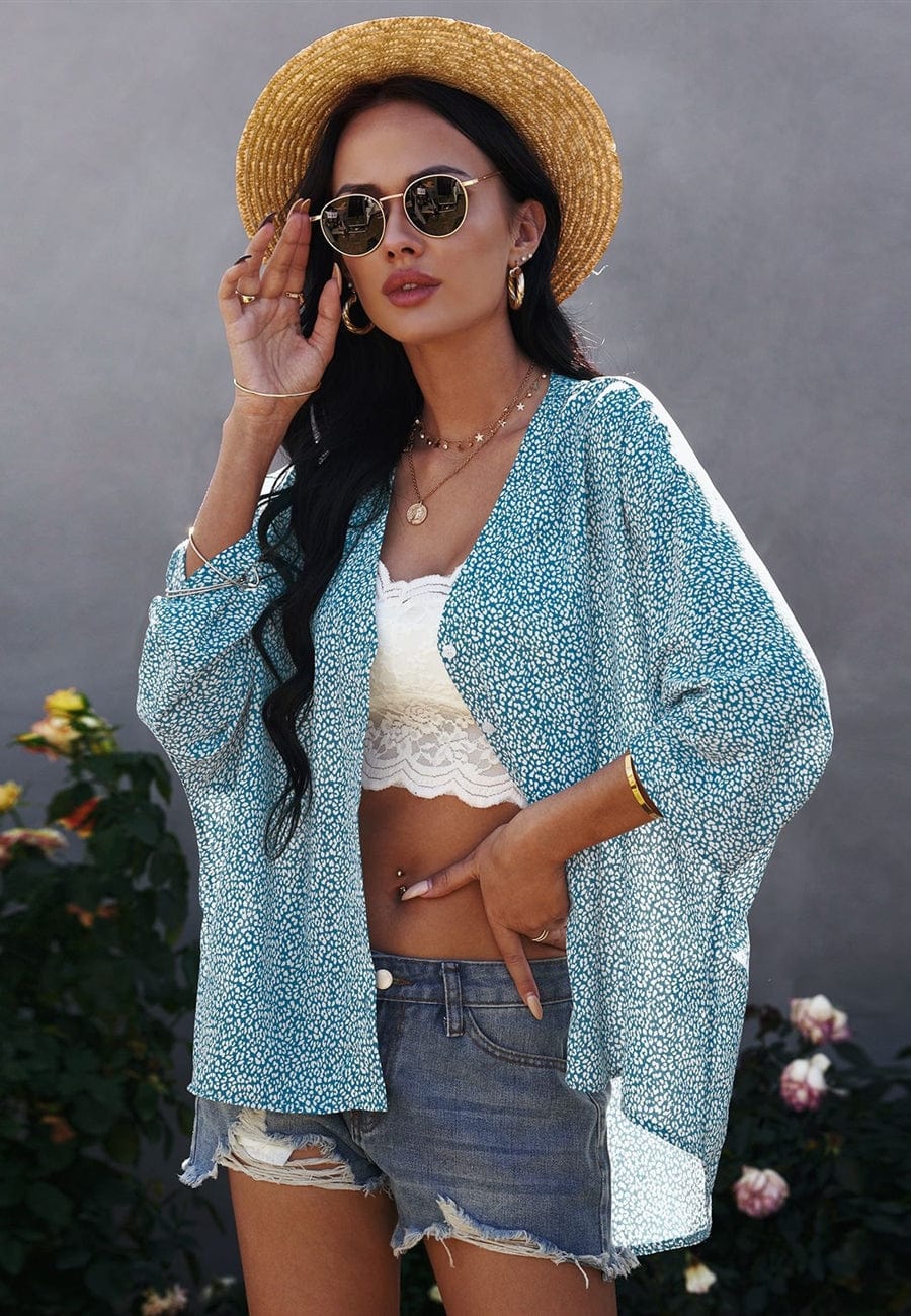 Blusa holgada con estampado animal