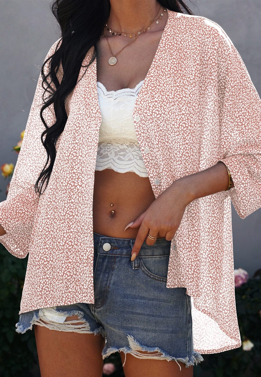 Blusa holgada con estampado animal