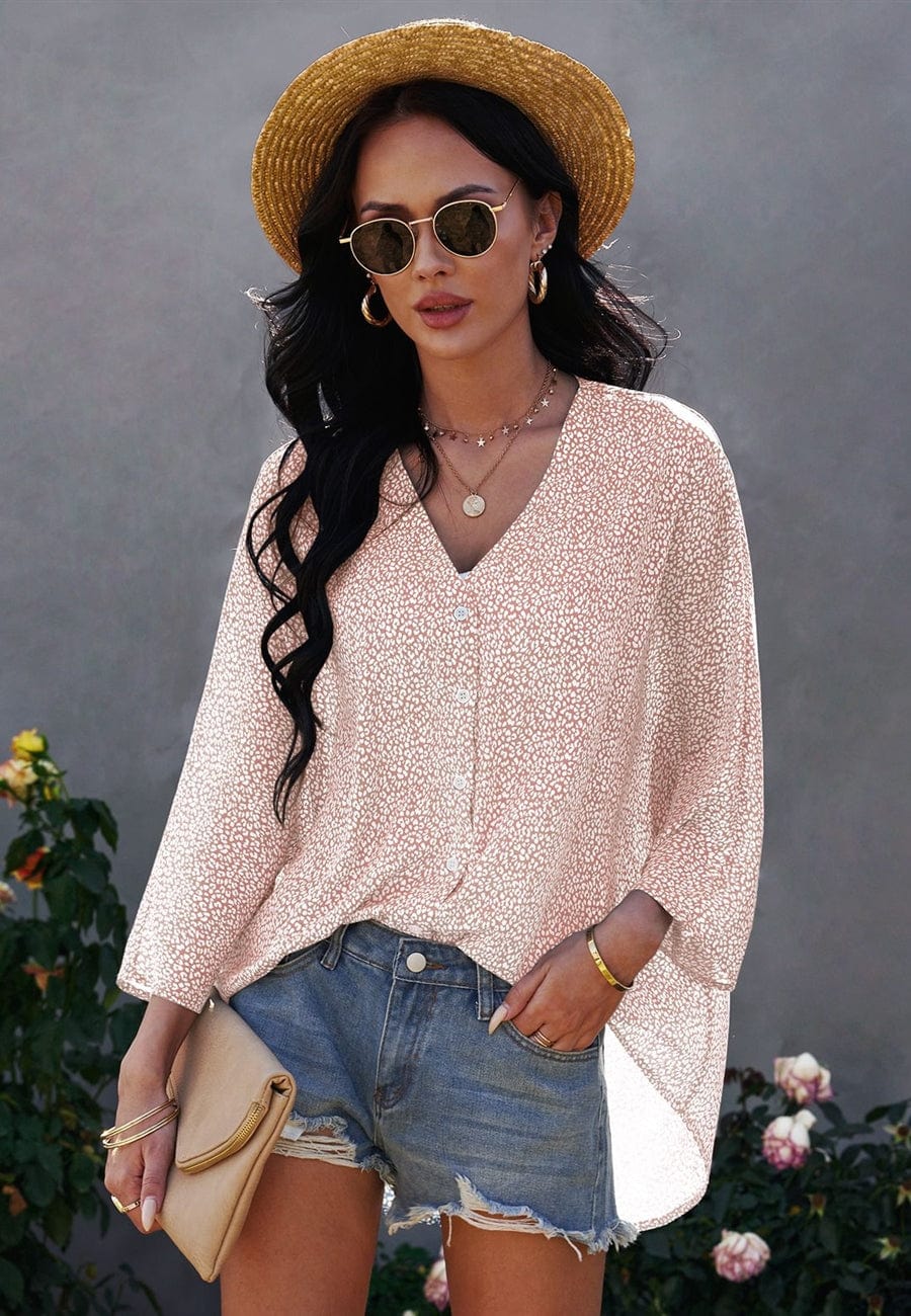 Blusa holgada con estampado animal