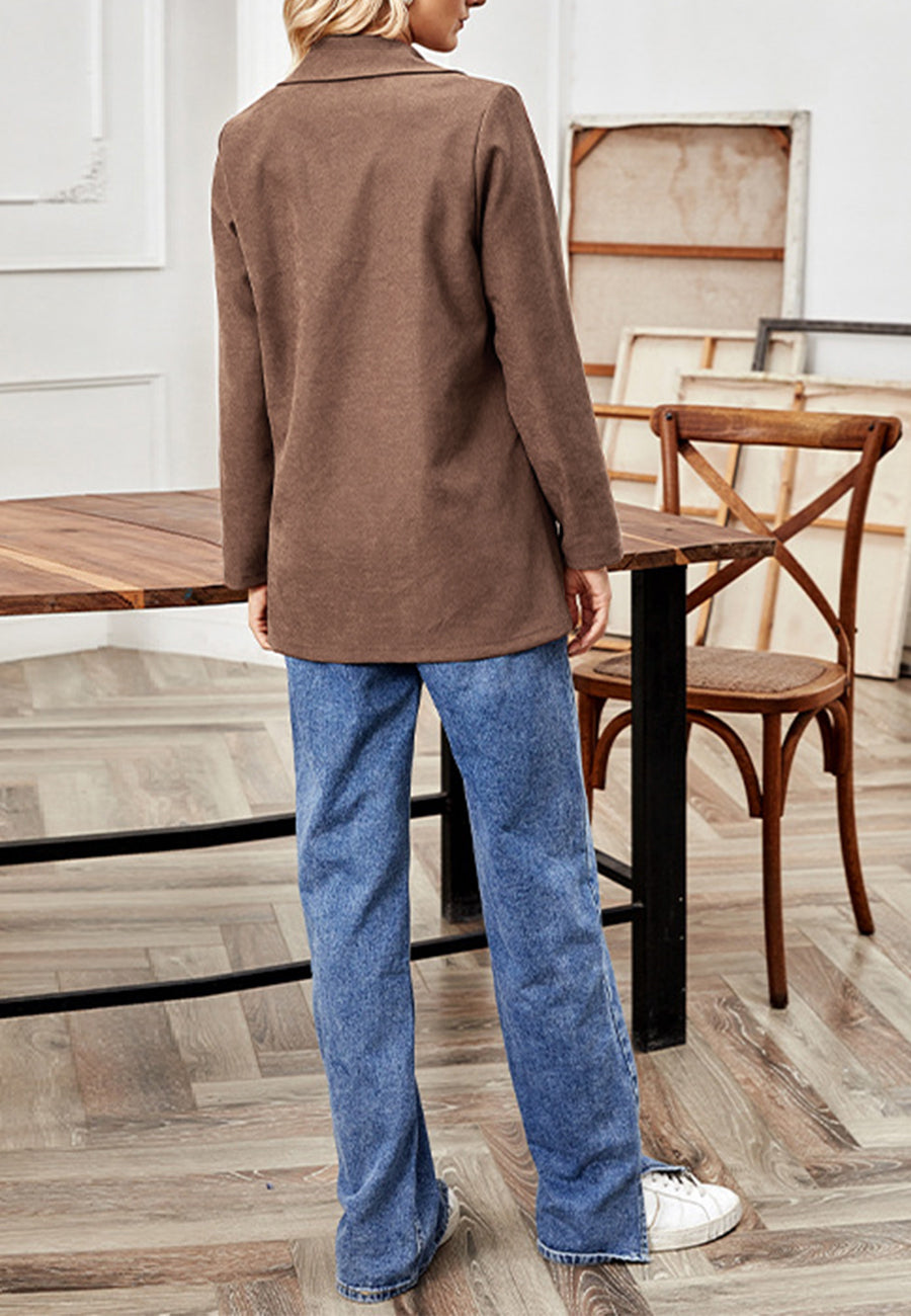 Blazer texturizado de color sólido