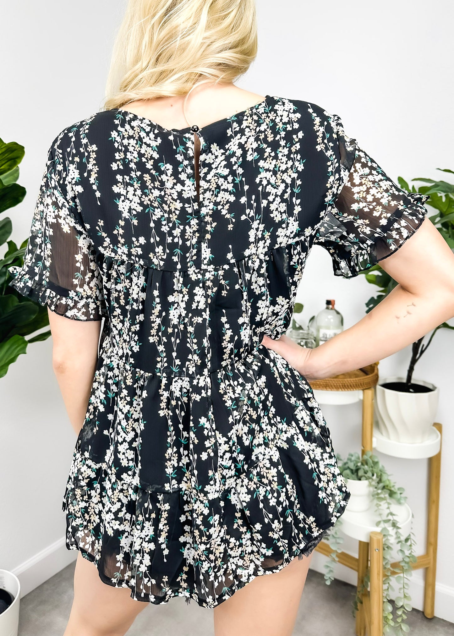 Short Sleeve Tiered Blouse