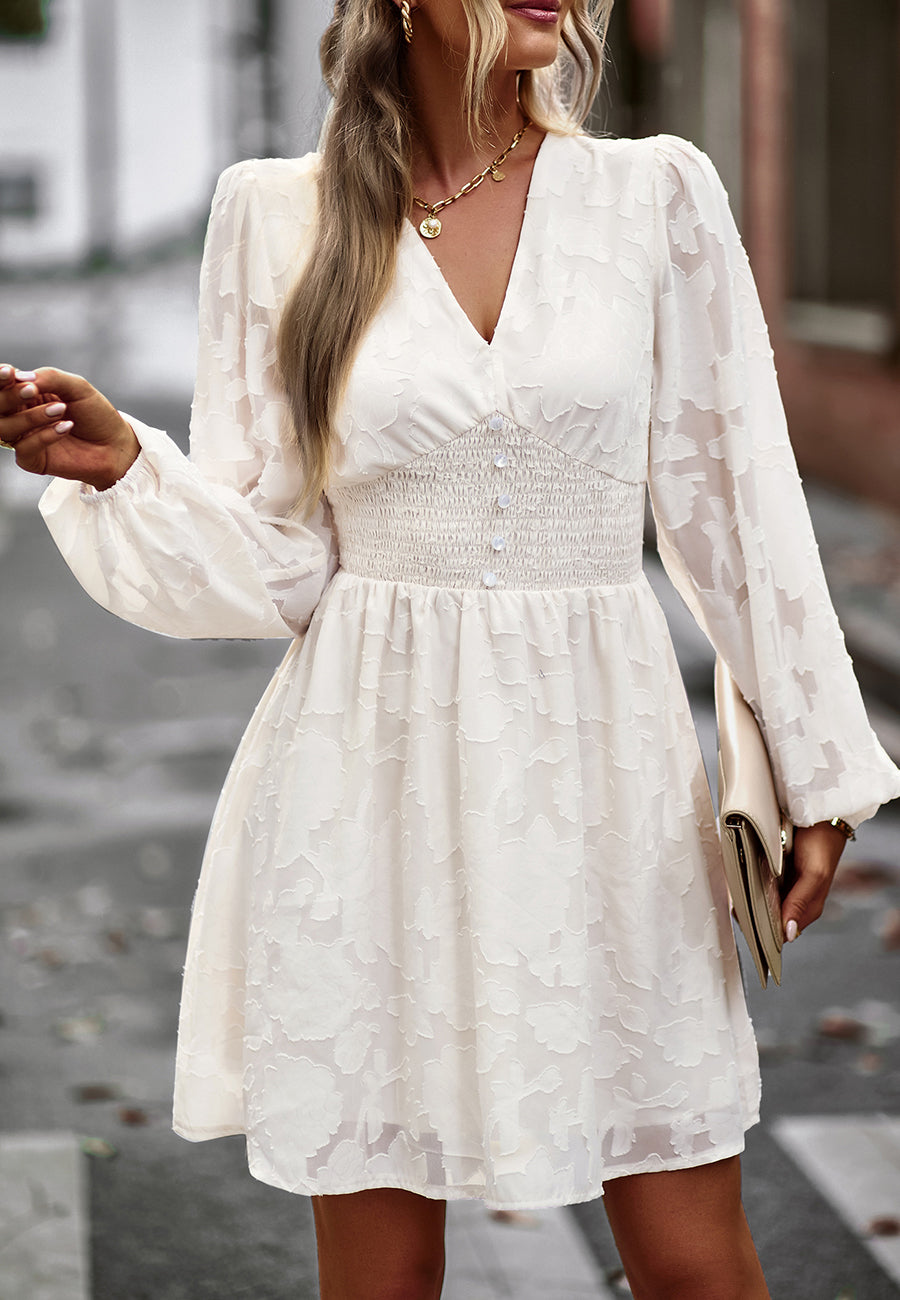 Vestido con botones en la cintura