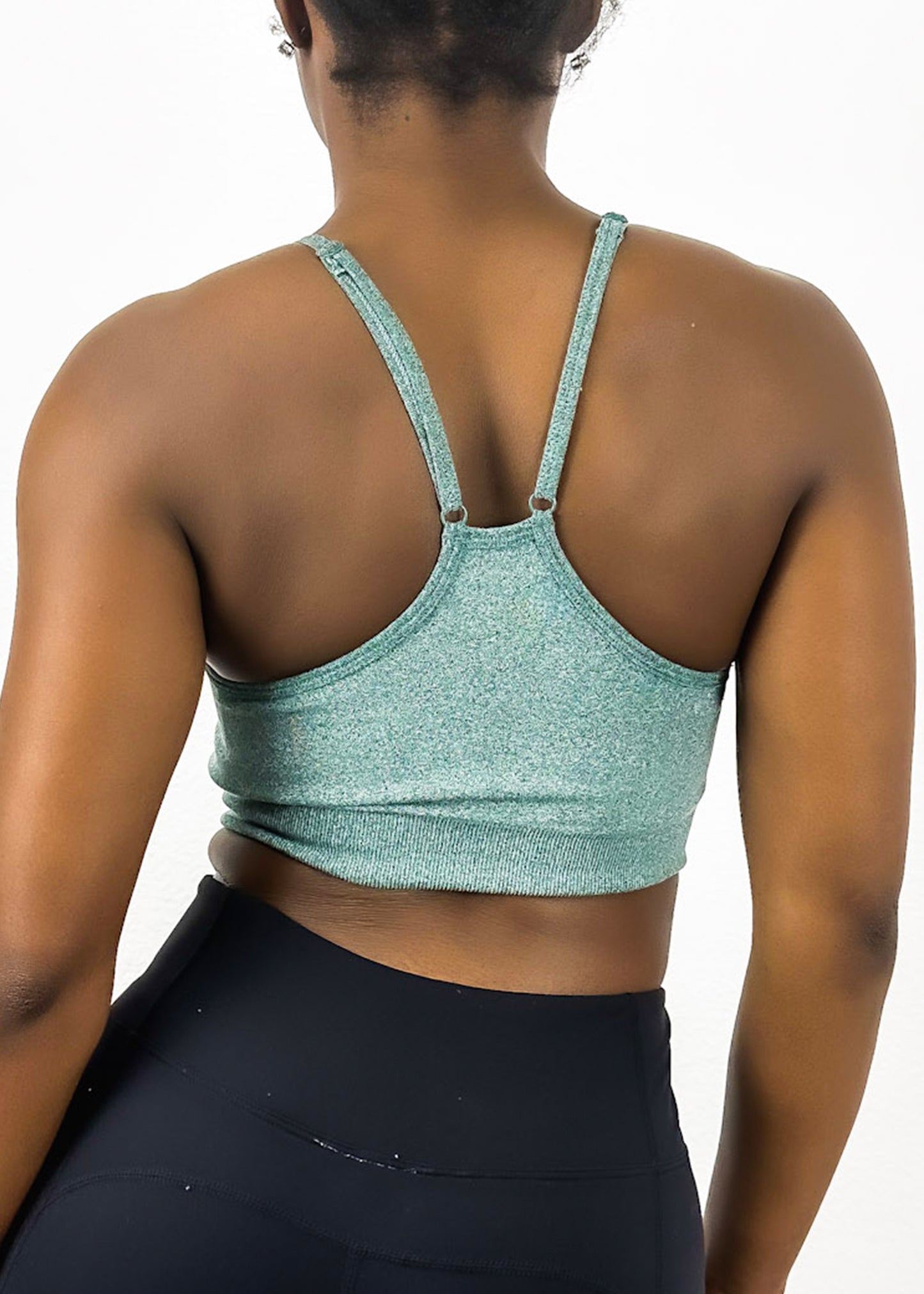 Sujetador deportivo clásico con escote redondo