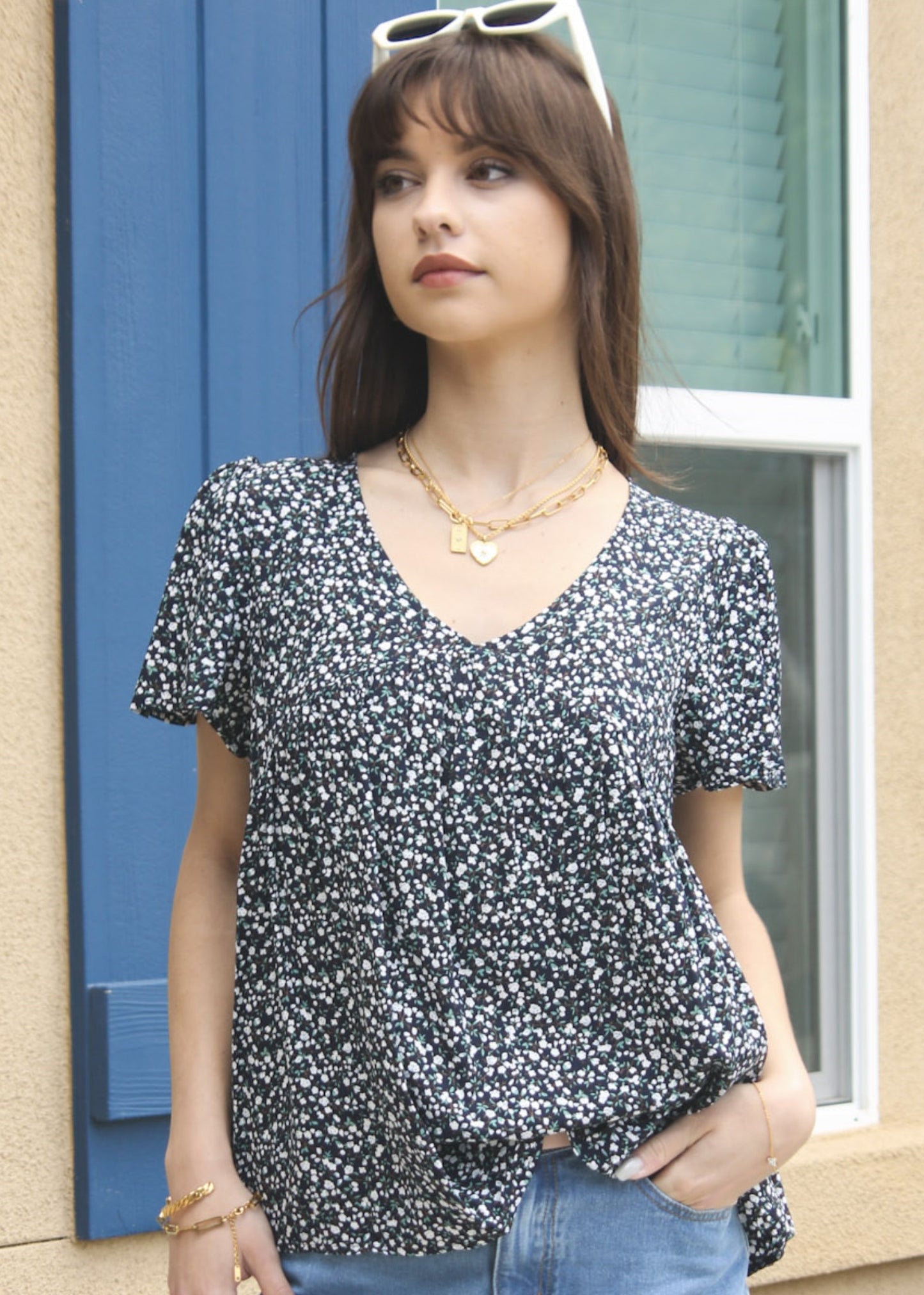 Blusa ligera con estampado floral