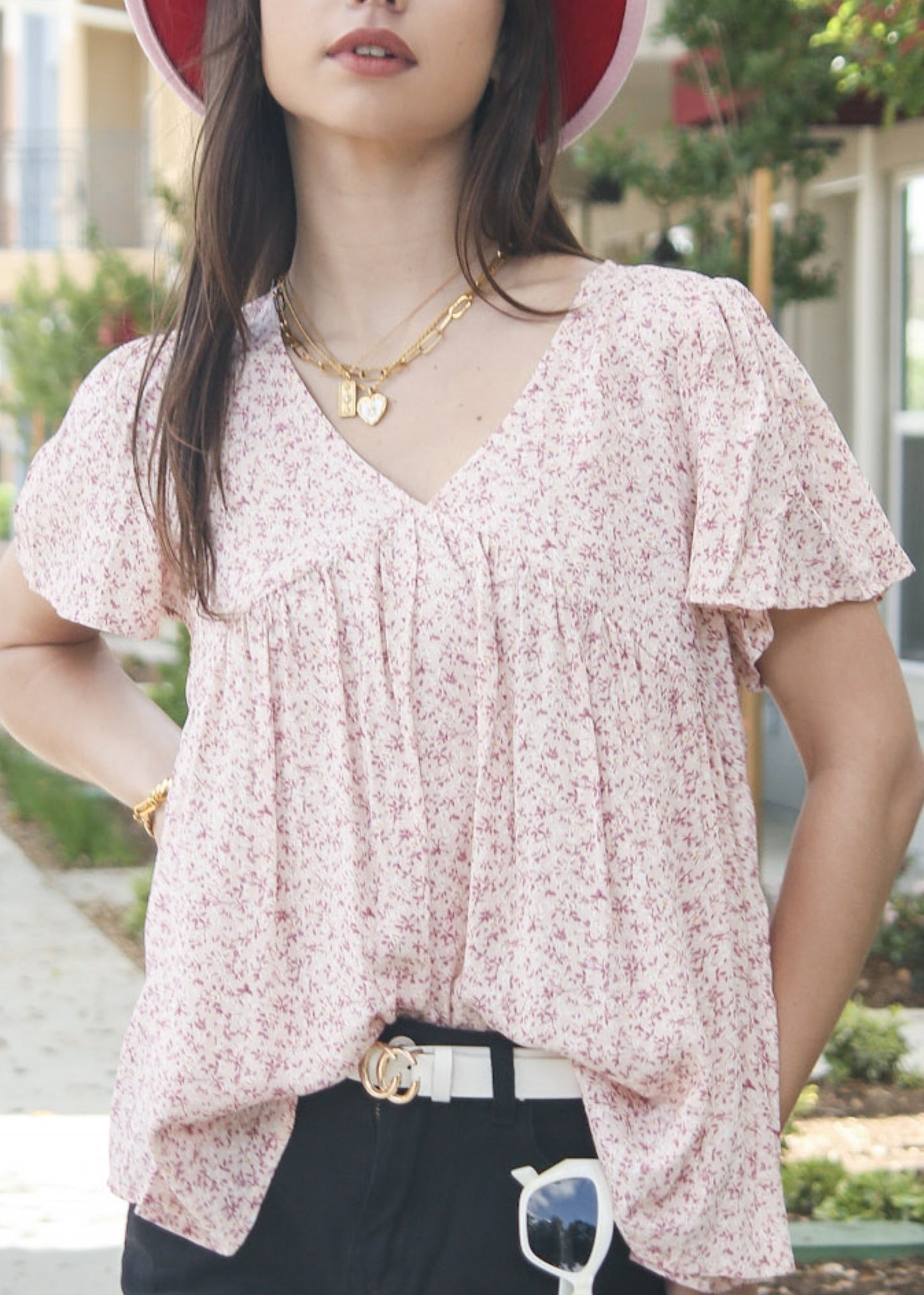 Blusa ligera con estampado floral