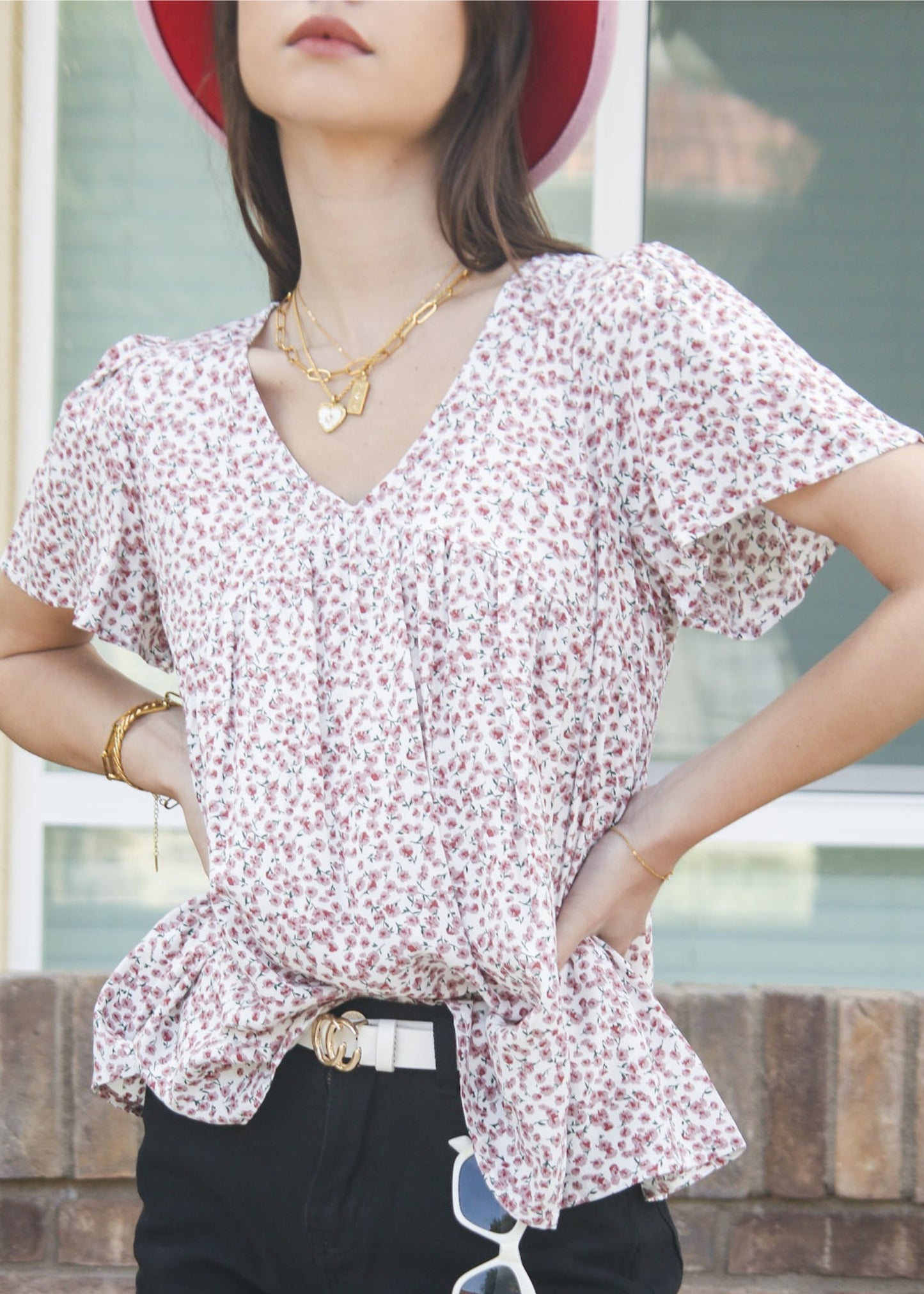 Blusa ligera con estampado floral