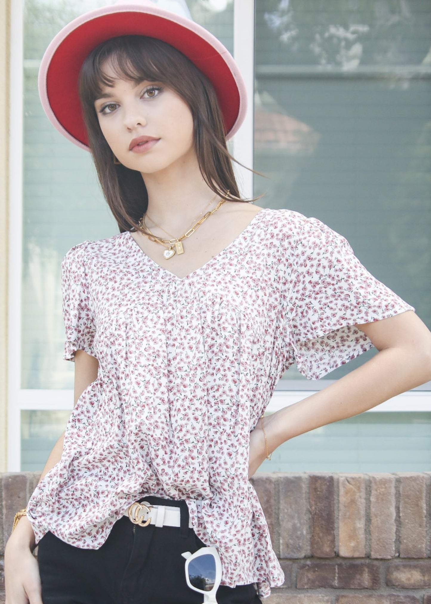 Blusa ligera con estampado floral