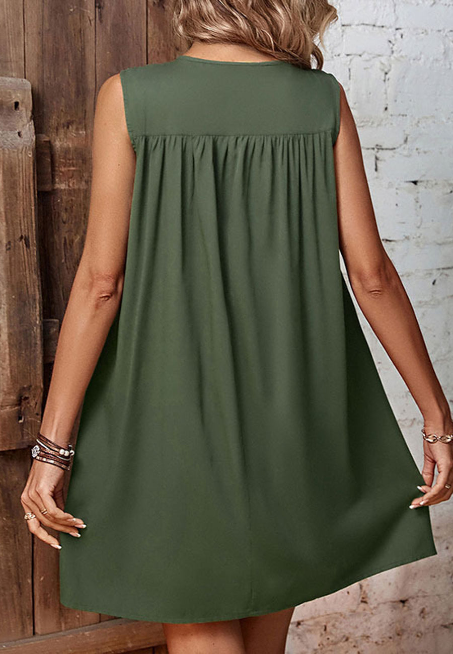 Tie Neck Shift Dress