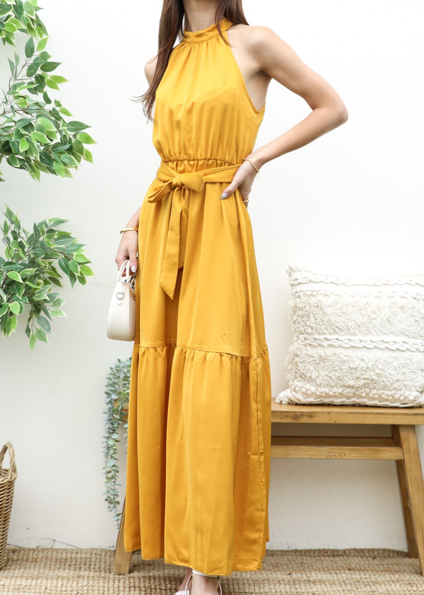 Halter Neck Classic Maxi Dress