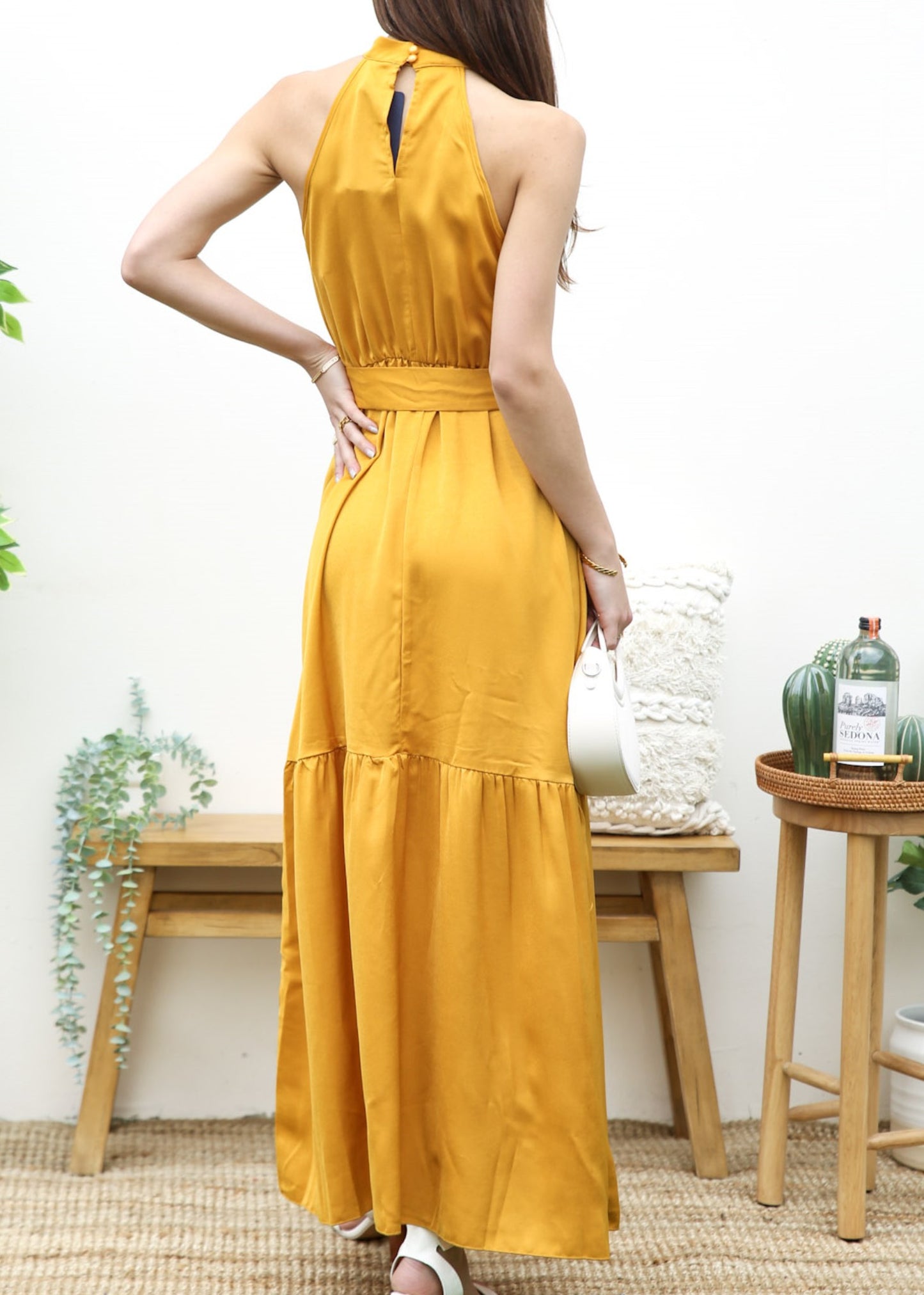 Halter Neck Classic Maxi Dress