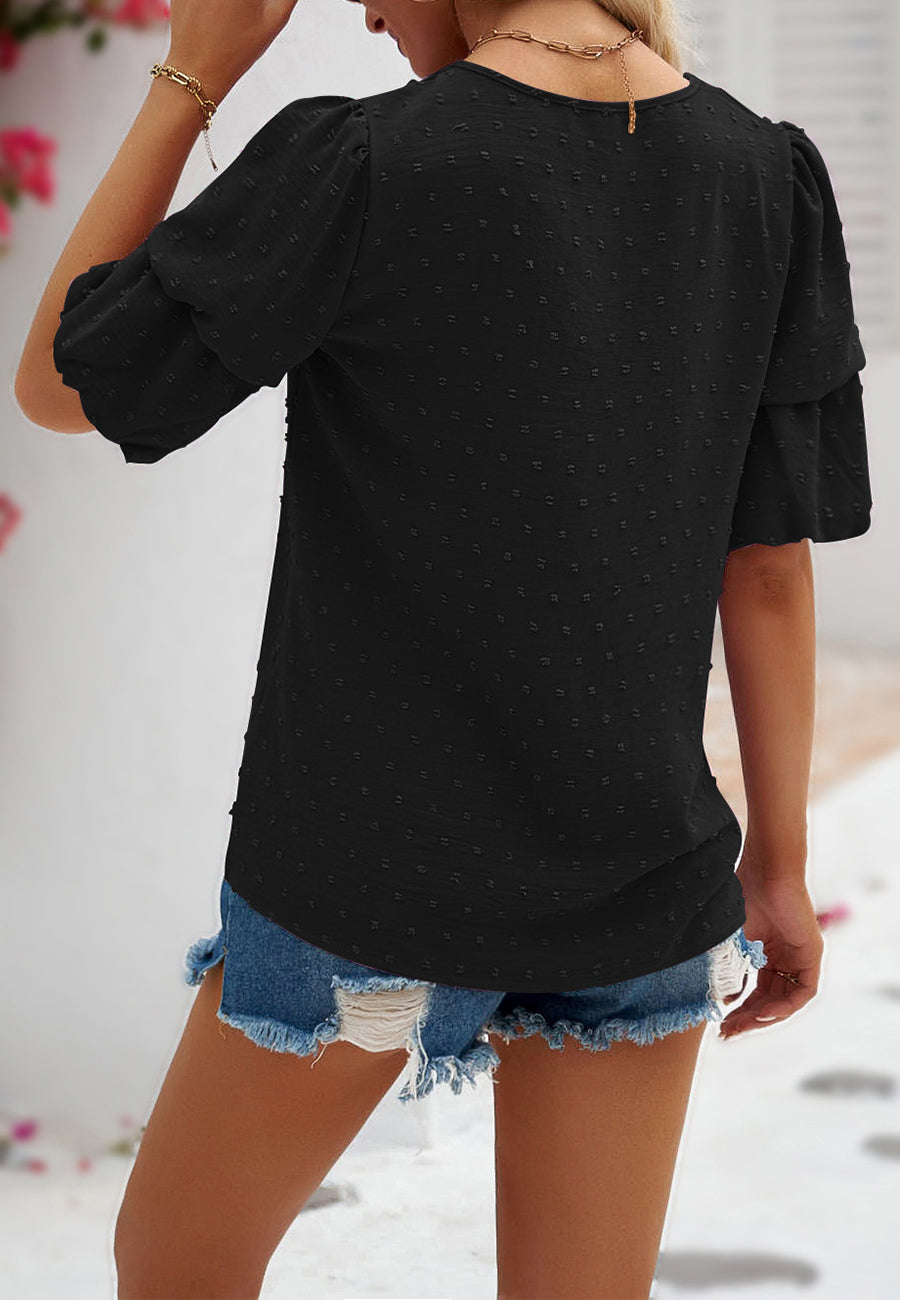 Double Puff Sleeve Blouse