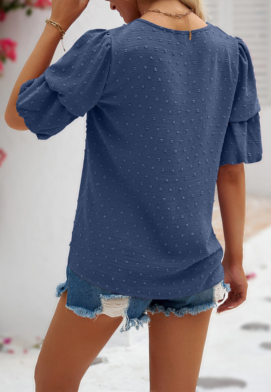 Double Puff Sleeve Blouse