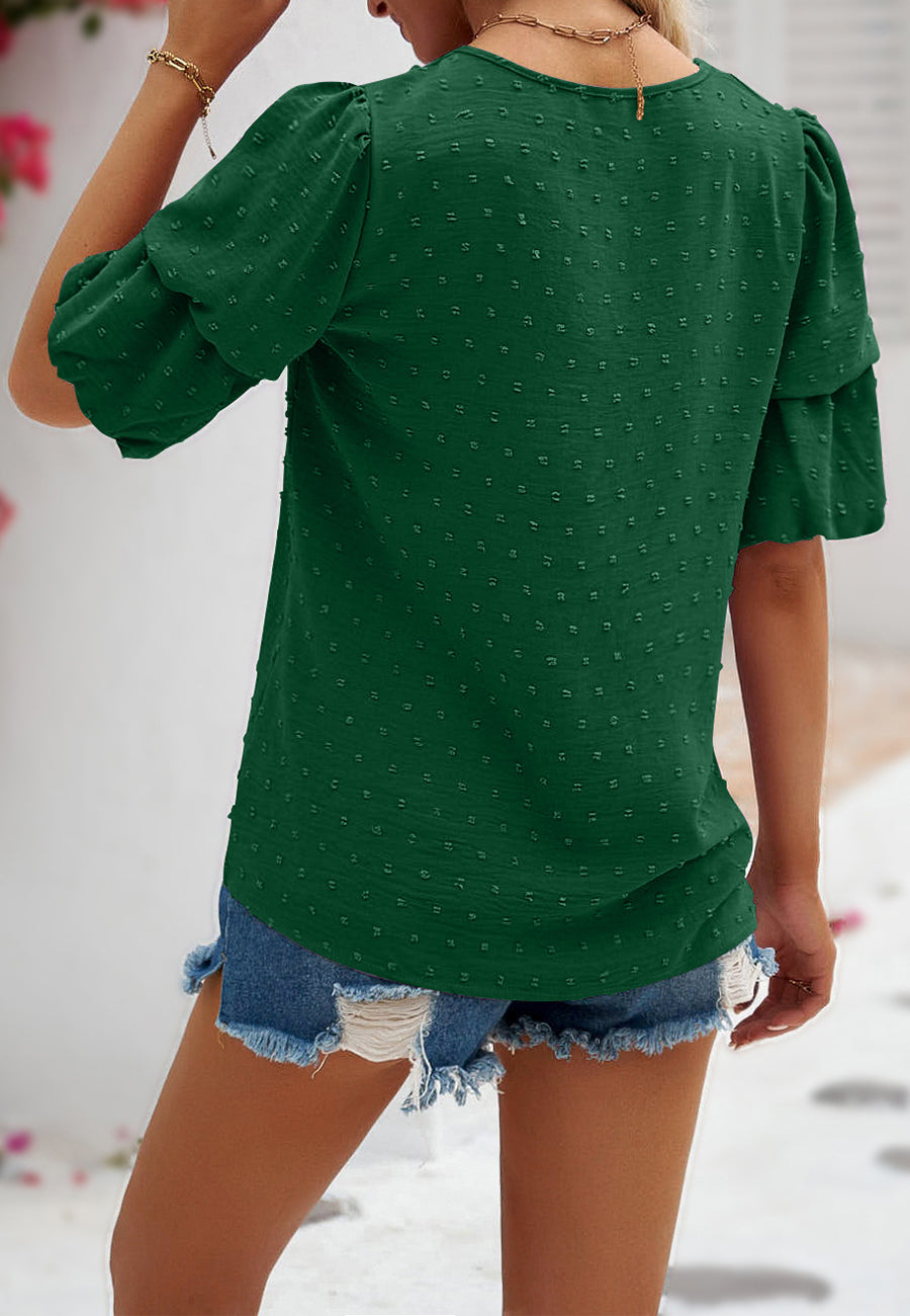 Double Puff Sleeve Blouse