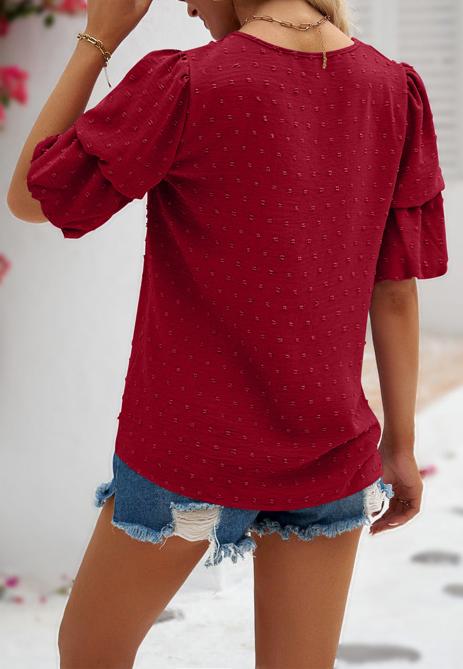 Double Puff Sleeve Blouse